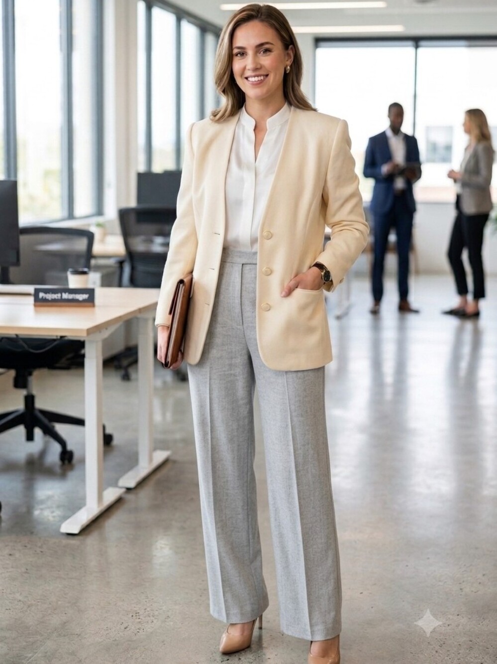 Women’s Soft Yellow Blazer